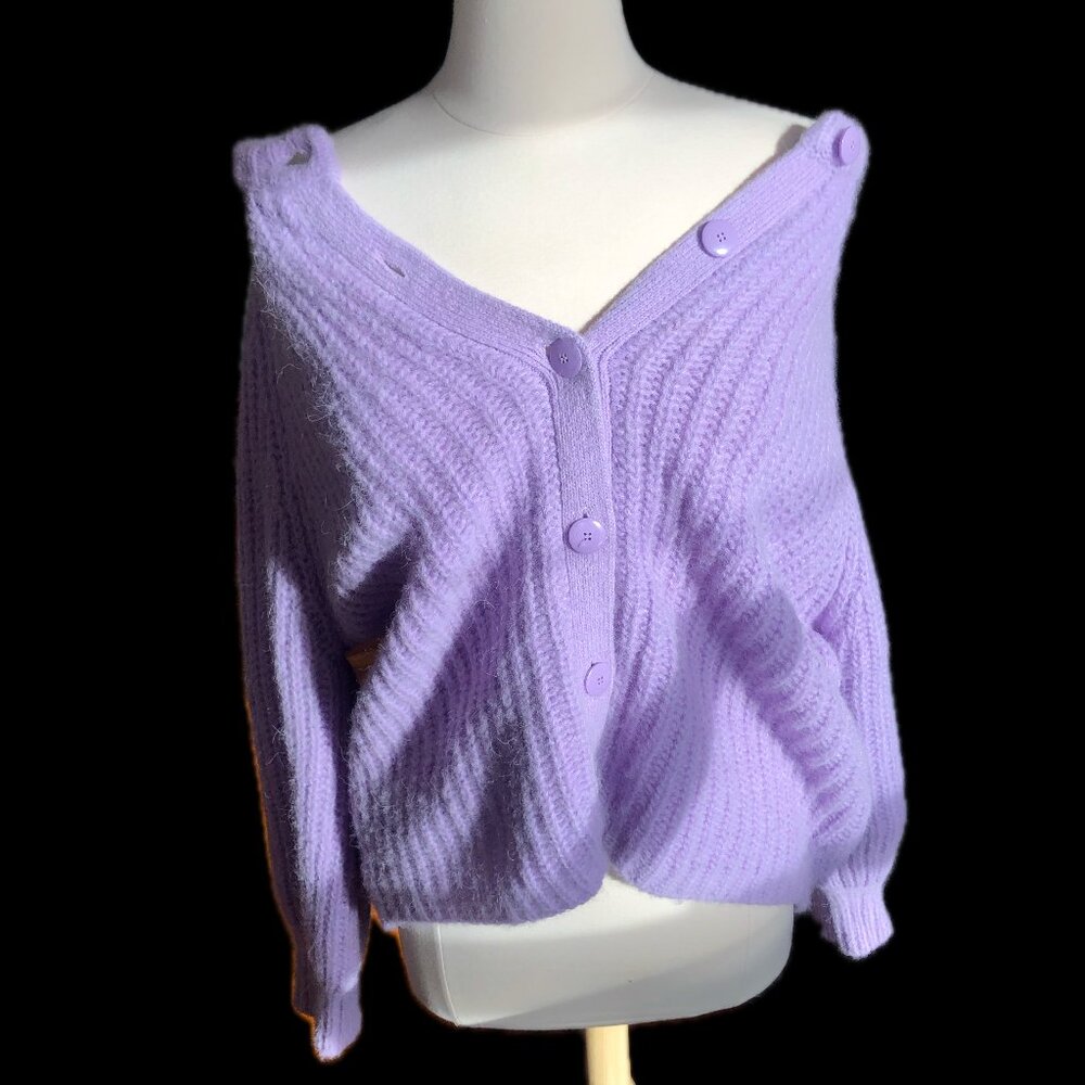Sézane Women's Purple Cardigan